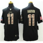 Seattle Seahawks #11 Percy Harvin Nike Salute to Service Nike Black Limited Jersey