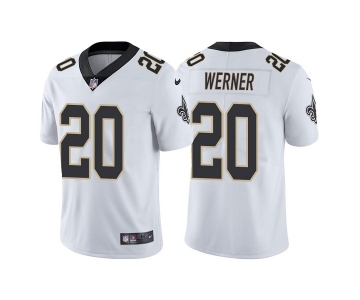 Men's New Orleans Saints #20 Pete Werner White Vapor Limited Stitched Jersey