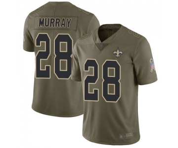 Men's New Orleans Saints #28 Latavius Murray Olive Men's Stitched Football Limited 2017 Salute To Service Jersey