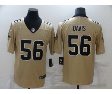 Men's New Orleans Saints #56 Demario Davis Gold 2019 Inverted Legend Stitched NFL Nike Limited Jersey