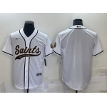 Men's New Orleans Saints Blank Grey Stitched Cool Base Nike Baseball Jersey