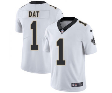 Nike New Orleans Saints #1 Who Dat White Men's Stitched NFL Vapor Untouchable Limited Jersey