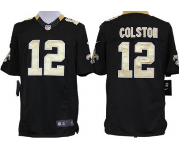 Nike New Orleans Saints #12 Marques Colston Black Limited Jersey