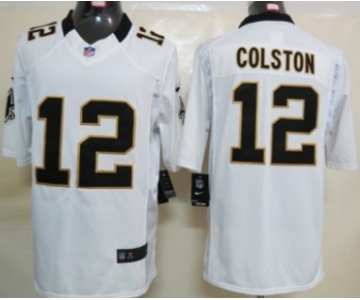 Nike New Orleans Saints #12 Marques Colston White Limited Jersey