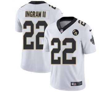 Nike New Orleans Saints #22 Mark Ingram II White With Tom Benson Patch Vapor Untouchable Limited Jersey