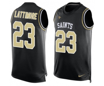 Nike New Orleans Saints #23 Marshon Lattimore Black Team Color Men's Stitched NFL Limited Tank Top Jersey