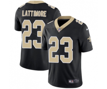 Nike New Orleans Saints #23 Marshon Lattimore Black Team Color Men's Stitched NFL Vapor Untouchable Limited Jersey
