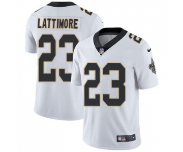 Nike New Orleans Saints #23 Marshon Lattimore White Men's Stitched NFL Vapor Untouchable Limited Jersey