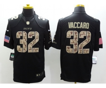 Nike New Orleans Saints #32 Kenny Vaccaro Salute to Service Black Limited Jersey