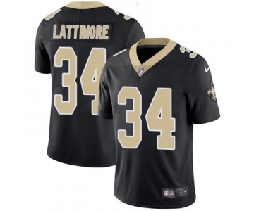 Nike New Orleans Saints #34 Marshon Lattimore Black Team Color Men's Stitched NFL Vapor Untouchable Limited Jersey