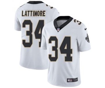 Nike New Orleans Saints #34 Marshon Lattimore White Men's Stitched NFL Vapor Untouchable Limited Jersey