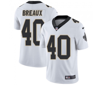 Nike New Orleans Saints #40 Delvin Breaux White Men's Stitched NFL Vapor Untouchable Limited Jersey