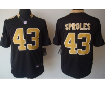 Nike New Orleans Saints #43 Darren Sproles Black Limited Jersey