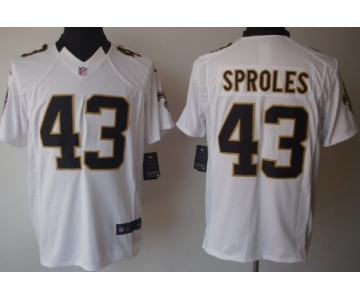 Nike New Orleans Saints #43 Darren Sproles White Limited Jersey