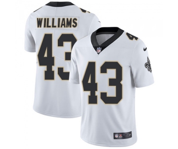 Nike New Orleans Saints #43 Marcus Williams White Men's Stitched NFL Vapor Untouchable Limited Jersey