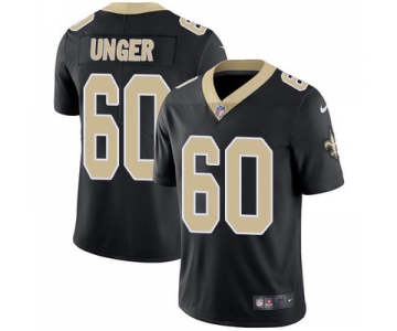 Nike New Orleans Saints #60 Max Unger Black Team Color Men's Stitched NFL Vapor Untouchable Limited Jersey