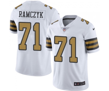 Nike New Orleans Saints #71 Ryan Ramczyk White Men's Stitched NFL Limited Rush Jersey
