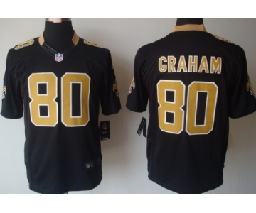 Nike New Orleans Saints #80 Jimmy Graham Black Limited Jersey