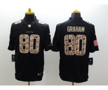 Nike New Orleans Saints #80 Jimmy Graham Salute to Service Black Limited Jersey