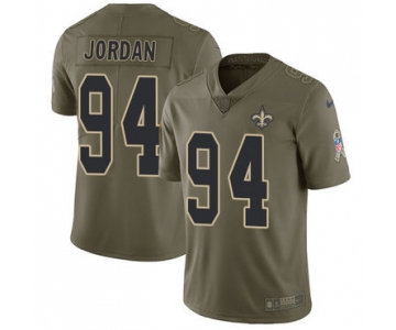 Nike New Orleans Saints #94 Cameron Jordan Olive Men's Stitched NFL Limited 2017 Salute To Service Jersey