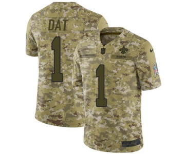 Nike Saints #1 Who Dat Camo Men's Stitched NFL Limited 2018 Salute To Service Jersey