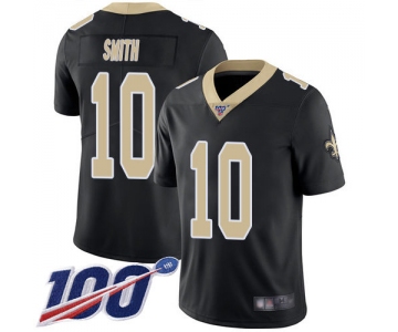 Nike Saints #10 Tre'Quan Smith Black Team Color Men's Stitched NFL 100th Season Vapor Limited Jersey