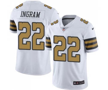 Nike Saints #22 Mark Ingram White Men's Stitched NFL Limited Rush Jersey