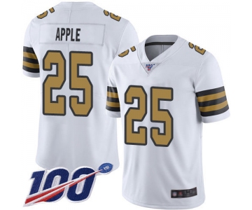 Nike Saints #25 Eli Apple White Men's Stitched NFL Limited Rush 100th Season Jersey