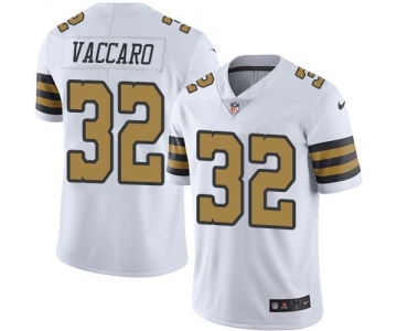 Nike Saints #32 Kenny Vaccaro White Men's Stitched NFL Limited Rush Jersey