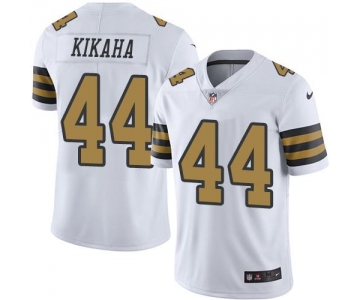 Nike Saints #44 Hau'oli Kikaha White Men's Stitched NFL Limited Rush Jersey