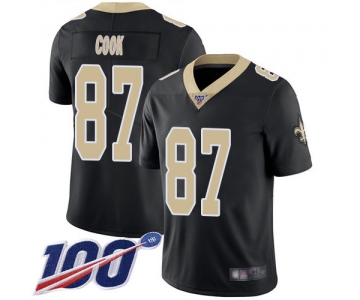 Nike Saints #87 Jared Cook Black Team Color Men's Stitched NFL 100th Season Vapor Limited Jersey