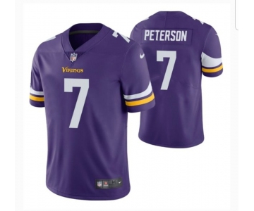 Men Minnesota Vikings #7 Patrick Peterson Purple Vapor Untouchable Limited Stitched NFL Jersey
