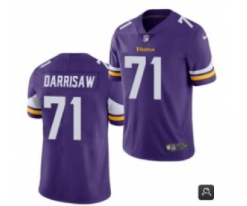 Men Minnesota Vikings #71 Christian Darrisaw Purple 2021 Vapor Untouchable Limited Stitched NFL Jersey