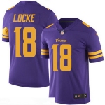 Men's Minnesota Vikings #18 Jeff Locke Purple 2016 Color Rush Stitched NFL Nike Limited Jersey