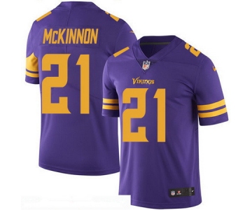 Men's Minnesota Vikings #21 Jerick McKinnon Purple 2016 Color Rush Stitched NFL Nike Limited Jersey