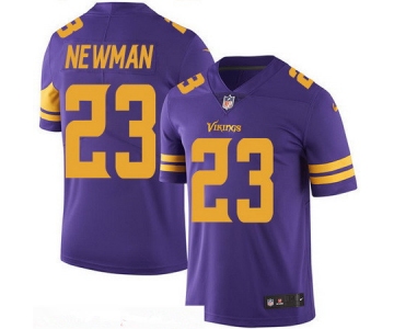 Men's Minnesota Vikings #23 Terence Newman Purple 2016 Color Rush Stitched NFL Nike Limited Jersey