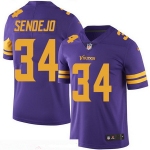 Men's Minnesota Vikings #34 Andrew Sendejo Purple 2016 Color Rush Stitched NFL Nike Limited Jersey