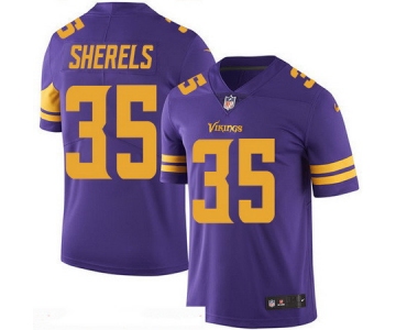 Men's Minnesota Vikings #35 Marcus Sherels Purple 2016 Color Rush Stitched NFL Nike Limited Jersey