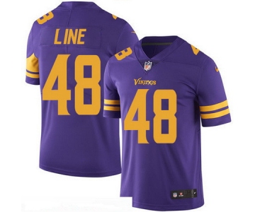 Men's Minnesota Vikings #48 Zach Line Purple 2016 Color Rush Stitched NFL Nike Limited Jersey