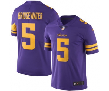 Men's Minnesota Vikings #5 Teddy Bridgewater Nike Purple Color Rush Limited Jersey