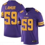 Men's Minnesota Vikings #59 Emmanuel Lamur Purple 2016 Color Rush Stitched NFL Nike Limited Jersey