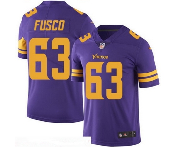 Men's Minnesota Vikings #63 Brandon Fusco Purple 2016 Color Rush Stitched NFL Nike Limited Jersey