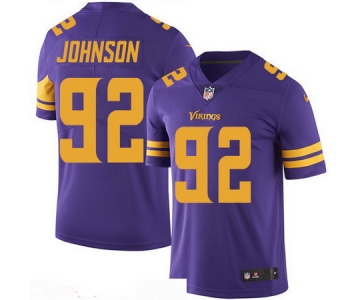 Men's Minnesota Vikings #92 Tom Johnson Purple 2016 Color Rush Stitched NFL Nike Limited Jersey