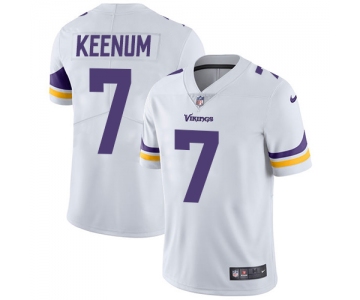 Men's Nike Minnesota Vikings #7 Case Keenum White Vapor Untouchable Limited Player NFL Jersey