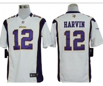 Nike Minnesota Vikings #12 Percy Harvin White Limited Jersey