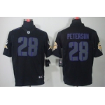 Nike Minnesota Vikings #28 Adrian Peterson Black Impact Limited Jersey