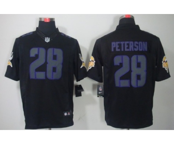 Nike Minnesota Vikings #28 Adrian Peterson Black Impact Limited Jersey