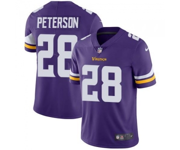 Nike Minnesota Vikings #28 Adrian Peterson Purple Team Color Men's Stitched NFL Vapor Untouchable Limited Jersey