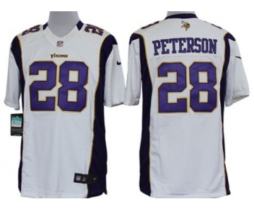 Nike Minnesota Vikings #28 Adrian Peterson White Limited Jersey