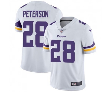 Nike Minnesota Vikings #28 Adrian Peterson White Men's Stitched NFL Vapor Untouchable Limited Jersey